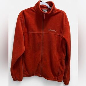 Columbia Women’s Full Zip Fleece Jacket Size L Burnt Orange Outdoor